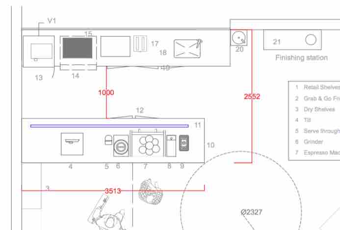 cafe floor plan